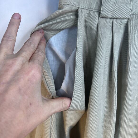 Cabin Creek Aline Button Front Maxi Khaki Skirt Earthy Effortless Neutral Size 8 - Picture 7 of 12